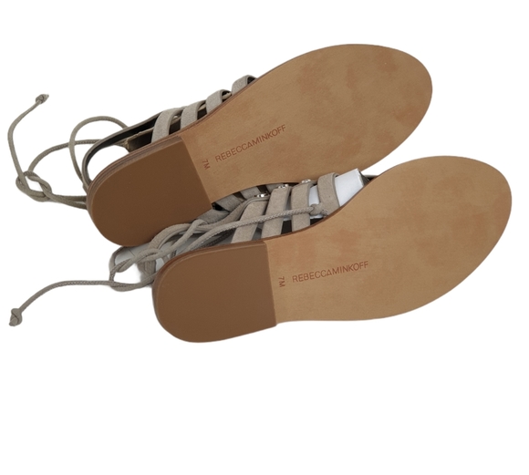 Rebecca Minkoff Evonne Suede Strappy Flat Sandal - Picture 8 of 9